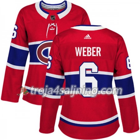 Montreal Canadiens tröja Shea Weber 6 Röd 2017-2018 Adidas Authentic - Dame NHL Tröjor